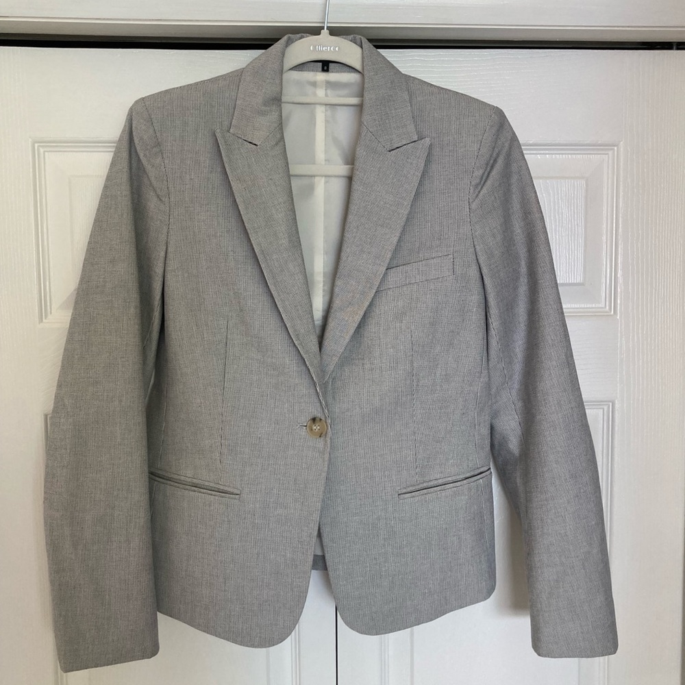Theory blazer / jacket black and white size 8